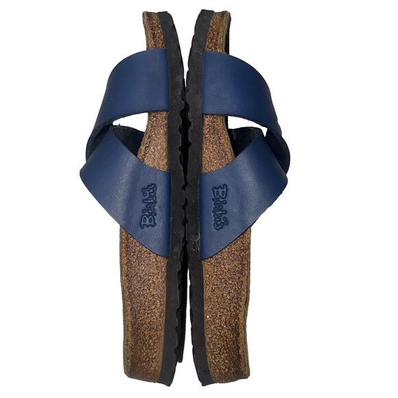 Birki Birkenstock Blue Siena X Strap Criss Cross Sandals Women Sz 8/ 39 NARROW - Picture 8 of 10